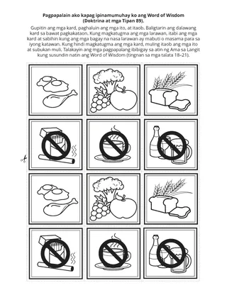 pahina ng aktibidad: si Jesucristo ang Ilaw at Buhay ng mundo