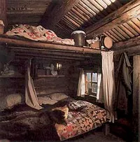 log cabin interior