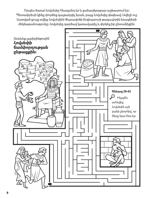 Joseph in Egypt coloring page