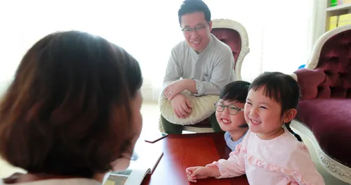 Family activity on the floor.