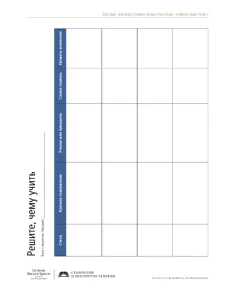 раздаточный материал, Решите, чему учить
