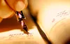 fountain pen and paper