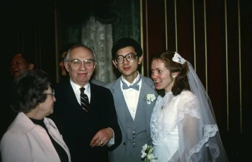 Gong wedding photo with the Hinckleys