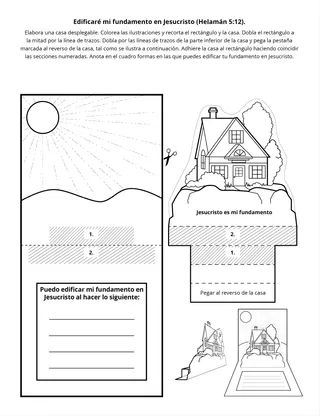 Hoja de actividades: Edificaré mi fundamento en Jesucristo