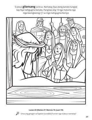 Jesus’s Crucifixion coloring page