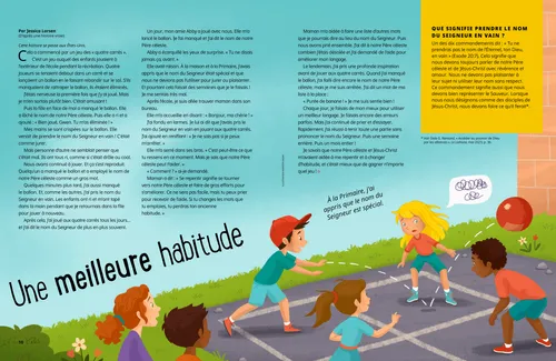 Page au format PDF avec une illustration représentant des enfants jouant au jeu des quatre coins