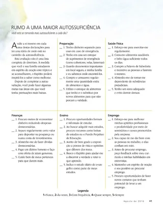 self reliance evaluation