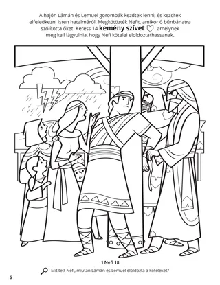 Laman and Lemuel Bound Nephi coloring page