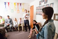 A group of children meeting together for a primary activity