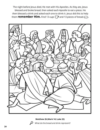 The Last Supper coloring page