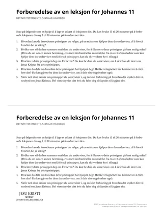 Preparing a Lesson for John 11