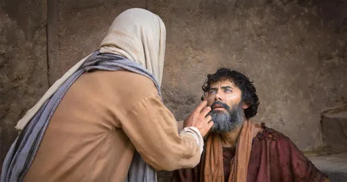 Jesus healing blind man