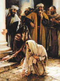 Nagsusulat sa lupa si Cristo