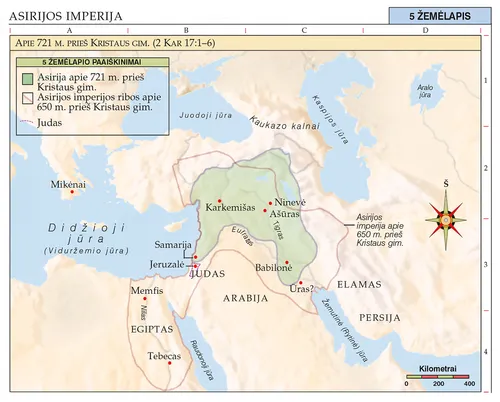 5 Biblijos žemėlapis