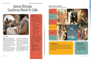 Jesus brings Lazarus back to life