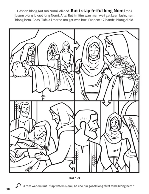 Ruth and Naomi coloring page