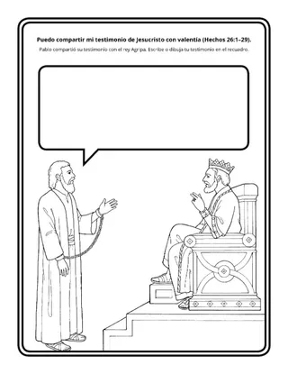 Hoja de actividades: Puedo compartir mi testimonio