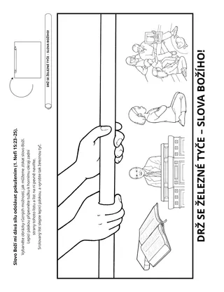 stránka s činnostmi: slovo Boží mi dává moc odolávat pokušením