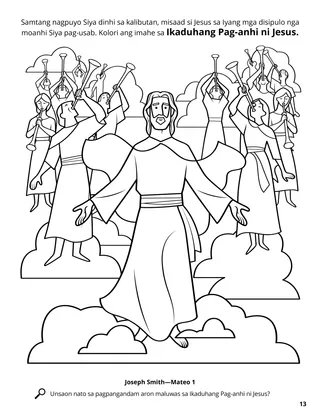 Jesus’s Second Coming coloring page
