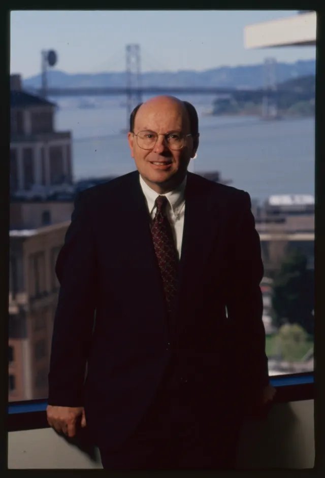 Quentin L. Cook in his law office near the San Francisco Bay, early 1990s.