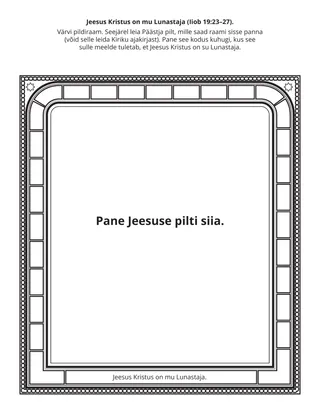 Algühingu tegevusleht: Jeesus Kristus on mu Lunastaja