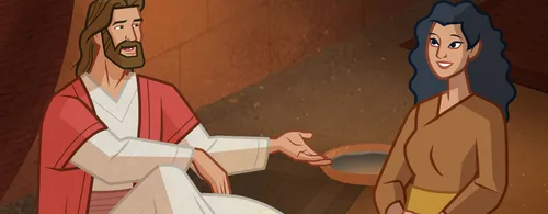 Jesus explaining why the woman had washed His feet.