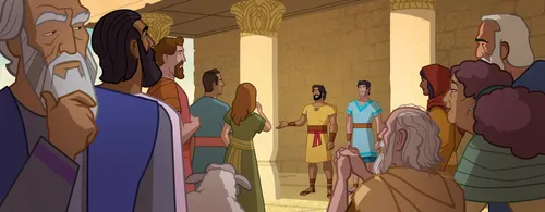 Peter tells people to repent and believe in Jesus.