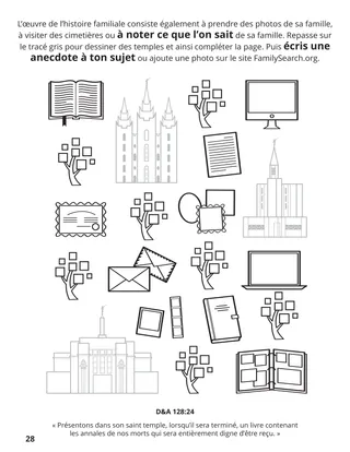 page 28 de l’album de coloriage Rassembler la famille de Dieu