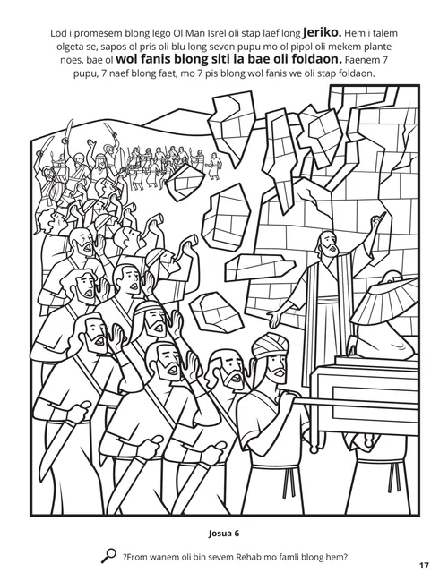 The City of Jericho coloring page
