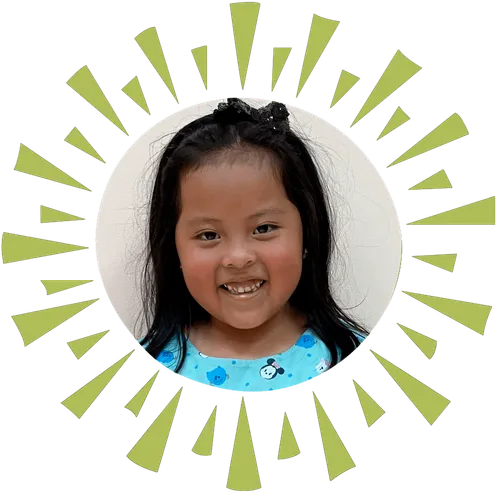 A photo of Mildred wearing a pretty dress