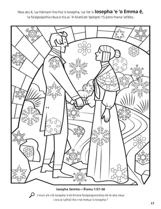 Joseph and Emma coloring page