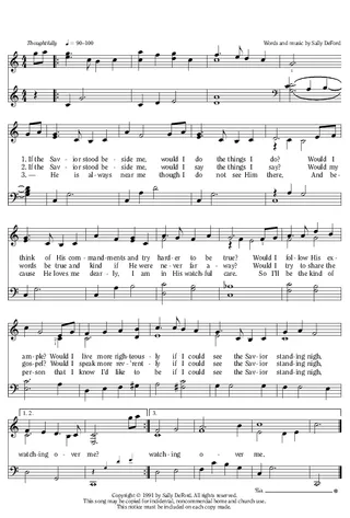 music, If the Savior Stood Beside Me