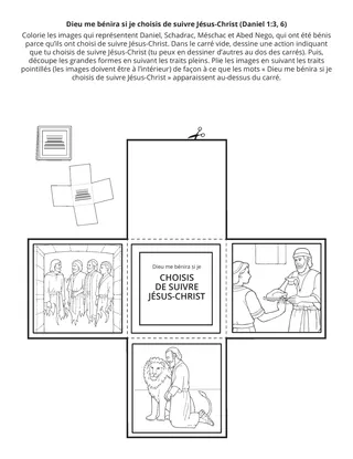 page d’activité : Dieu me bénira si je choisis de suivre Jésus-Christ.