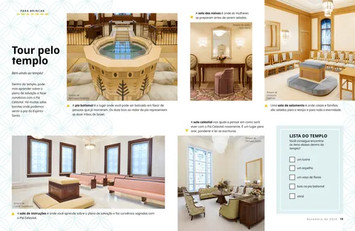 PDF de diferentes salas nos templos