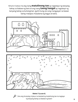 The Wise Man and the Foolish Man coloring page