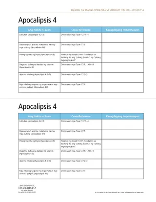 handout, Apocalipsis 4