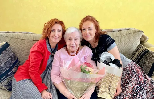 the author and two daughters