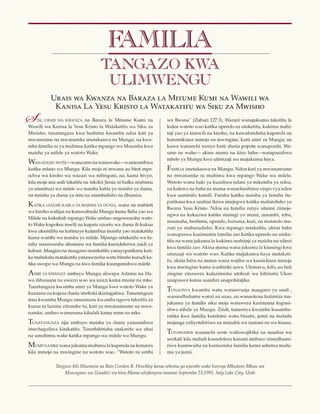 Familia: Tangazo kwa Ulimwengu