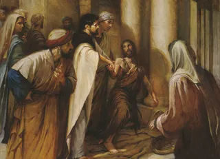 Apostles healing a lame man