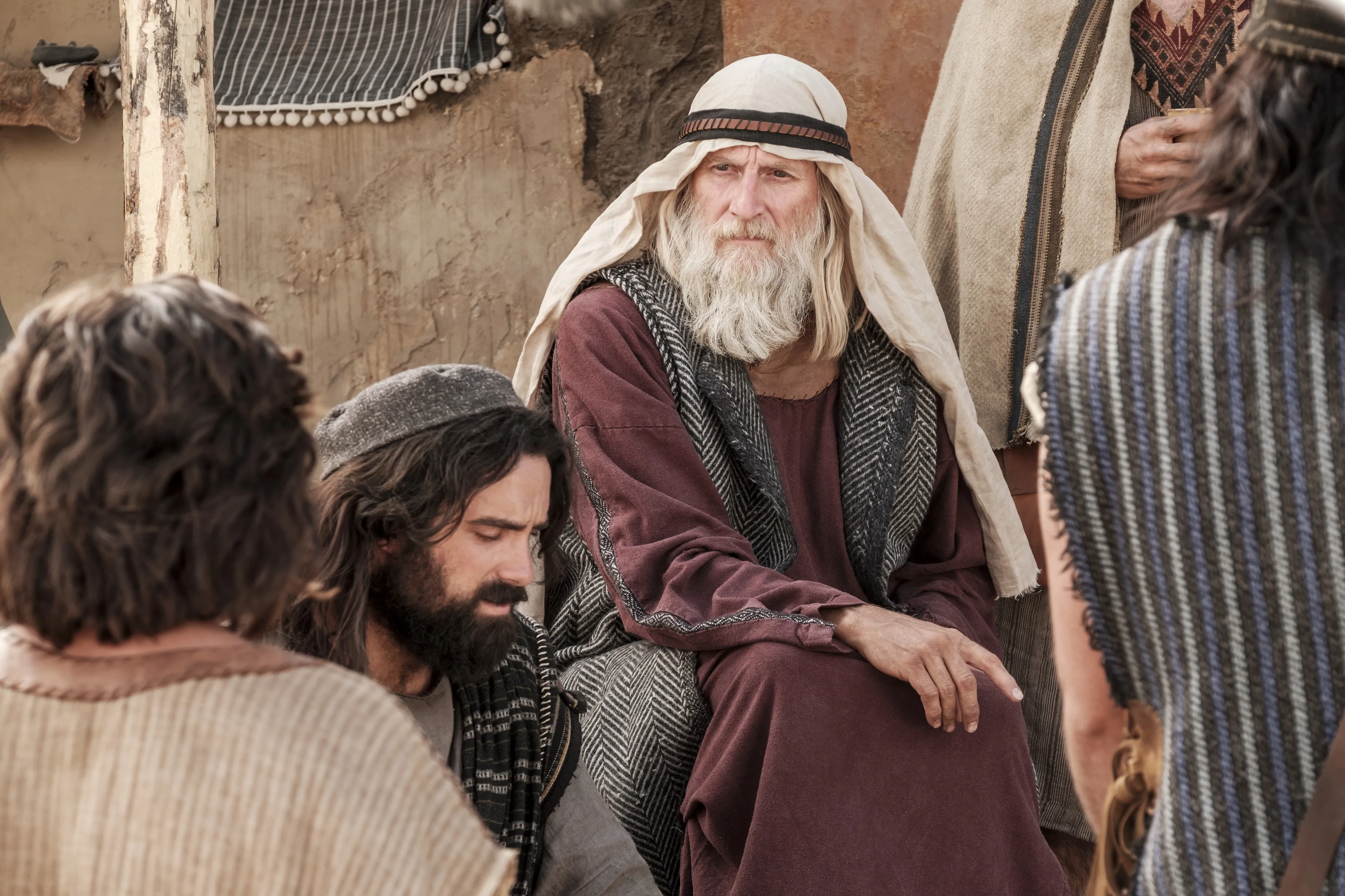 Nephi and his brothers talk with Ishmael.