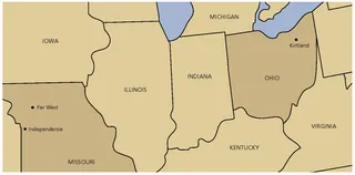 karta över nordöstra USA