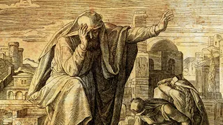 The Cry of Jeremiah. From an engraving done at the Nazareen School.