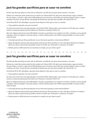 Jacó faz grandes sacrifícios para se casar no convênio