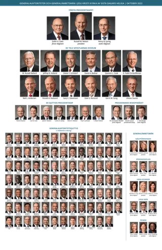 General Authority and General Officer chart