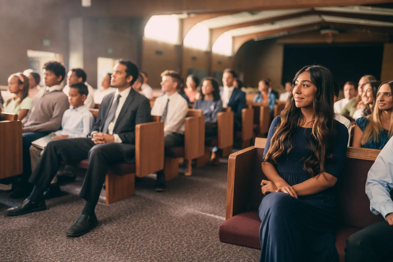 A congregation in the chapel
