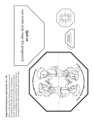 stranica aktivnosti za Malu školu: Mogu koristiti ljubazne riječi