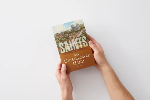 Saints, volume 2, rests on a white background: No Unhallowed Hand.