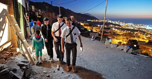 Fabian with missionaries