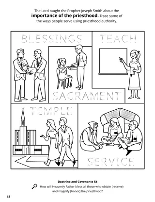 Priesthood Authority coloring page