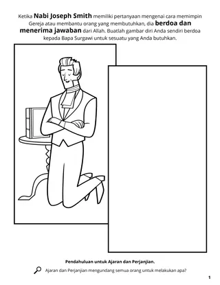 Joseph Smith Prayed for Answers coloring page